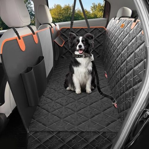 Dog Car Seat Cover – Waterproof & Scratch Resistant Rear Seat Hammock